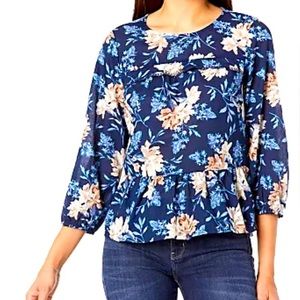 Lucky Brand balloon sleeve blouse